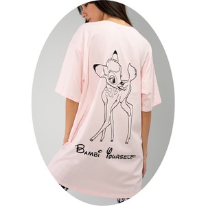 Купить футболку унисекс Bambi Oversize рожева. Картинка.