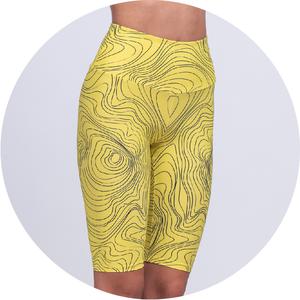 Buy bike shorts Yellow bark. Image.