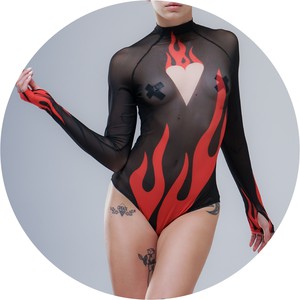 Buy womens bodysuits Hot Game. Image.