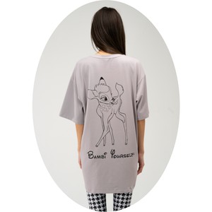 Buy T-shirt unisex Bambi Oversize gray. Image.