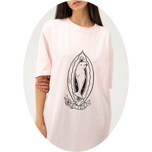 Buy T-shirt unisex Slide Oversize light pink. Image.