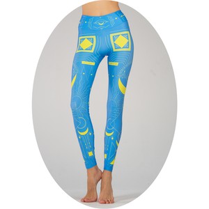 Buy leggings thin fabric Ukrainian Scheme. Image.